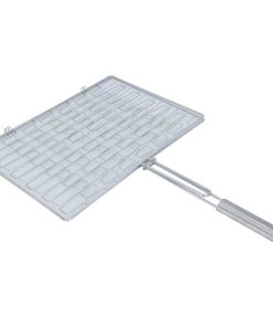 Griglia per Barbecue con Maniglia 28x22cm in Acciaio
