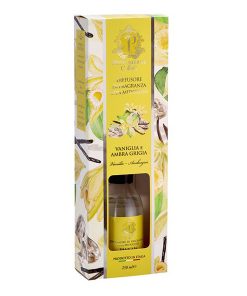 Diffusore di Fragranza con Midollini Vaniglia e Ambra Frigia 250ml in Vetro