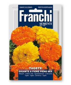 Semi di Tagete Gigante a Fiore Pieno Multicolor – Franchi sementi