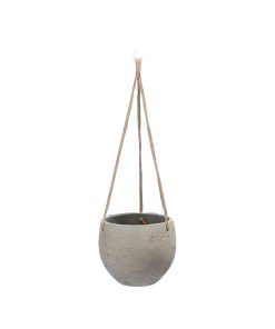 Vaso da appendere brina grigio cemento h21