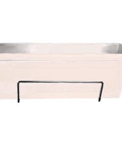 Cassetta Roxanne con Sottovaso Bianco 60cm in Plastica e Supporto in Ferro