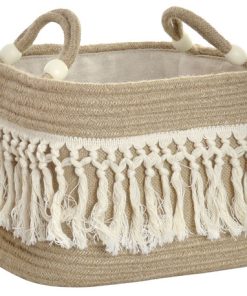 Cesta in juta flecos small
